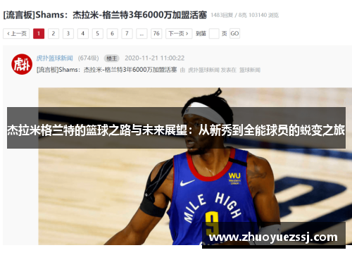 杰拉米格兰特的篮球之路与未来展望：从新秀到全能球员的蜕变之旅